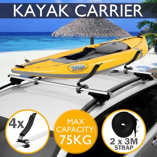 Voilamart Kayak Roof Rack Loader Carrier Canoe Watercraft Arm Mount Saddle Loader Holder V Shape