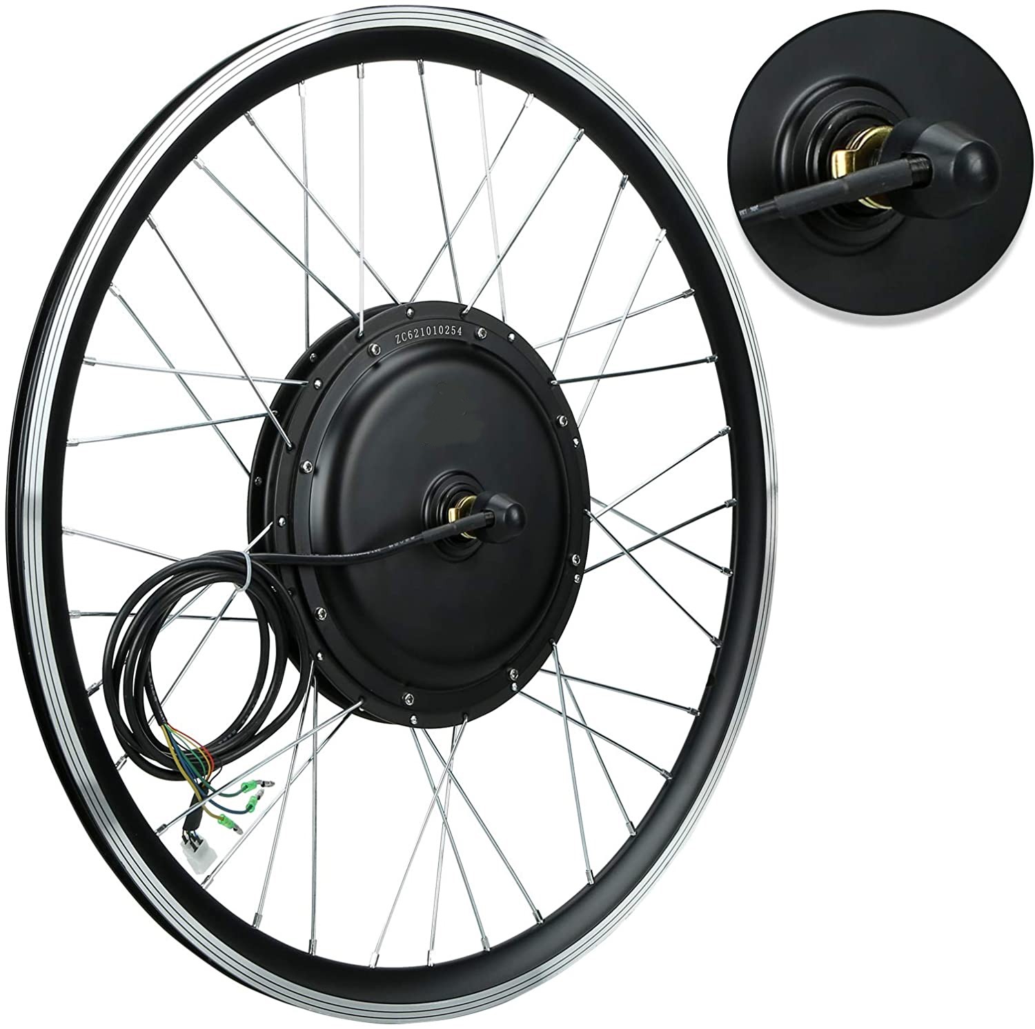 Voilamart 26" Front Wheel Electric Bicycle Hub Motor Conversion Kit 48V