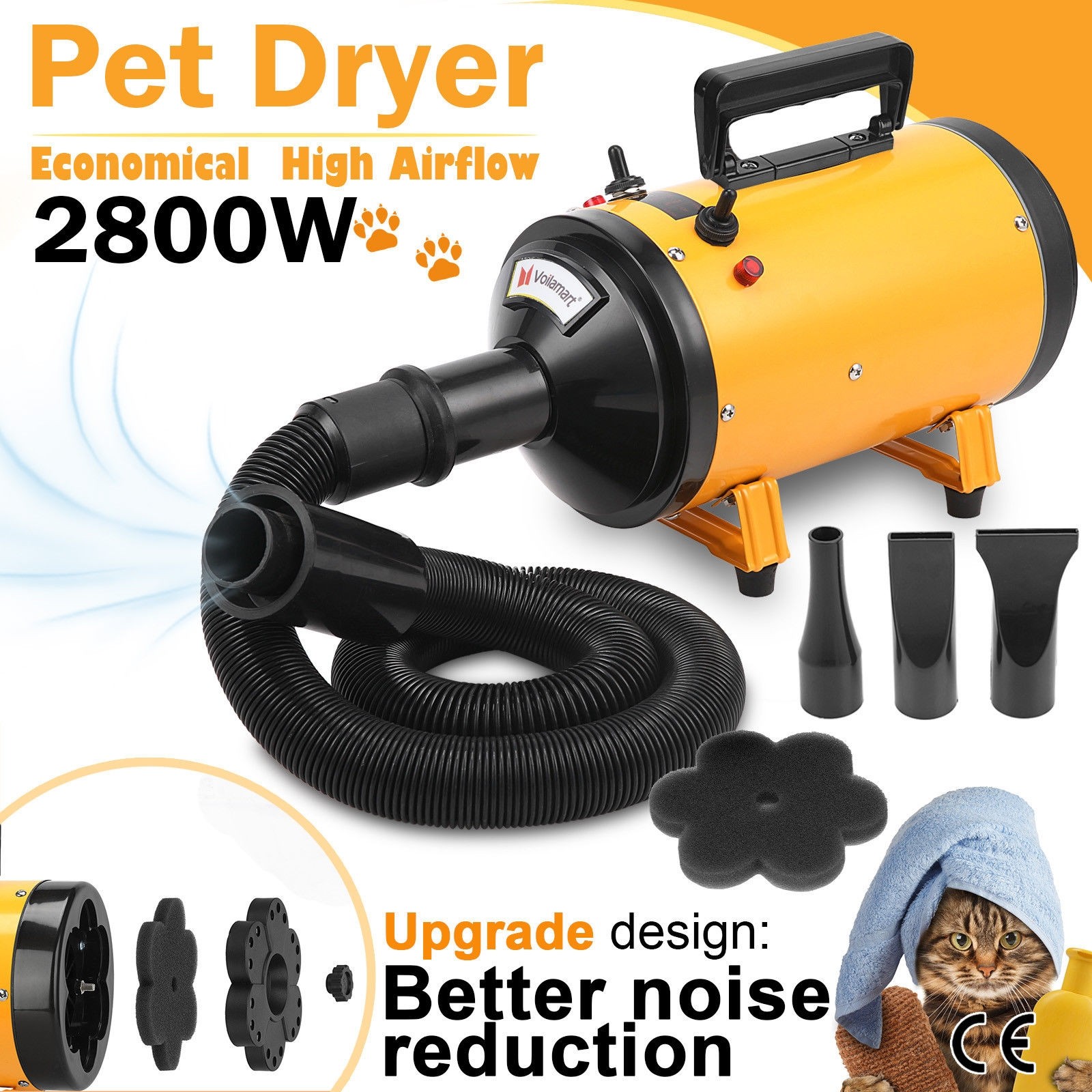 Pet Dog Cat Hair Dryer Grooming Blow Speed Hairdryer Pet Dog Cat Hair Dryer Grooming Blow Speed Hairdryer