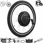 Voilamart 24" Electric Bicycle Motor Conversion Kit Front Wheel E-Bike Cycling Hub 48V 1000W with LCD (Twist Throttle)