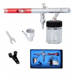 Voilamart Dual Action Airbrush Kit 0.35mm Air Brush Spray Gun Tattoo Art 22cc Ink Cups