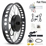 Voilamart 26" Electric Bicycle Conversion Kit Fat Tire 48V 2000W Front Hub Motor