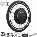 Voilamart 20'' 48V 1000W Electric Bicycle Front Wheel Ebike Motor Conversion Kit (Thumb Throttle)