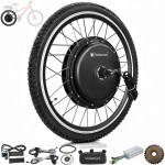 Voilamart 20" Electric Bicycle Bike Conversion Kit 48V 1000W Rear Wheel E-Bike Cycling Hub (Twist Throttle)