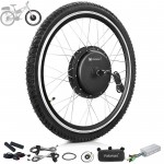 Voilamart 24" 48V 1000W Electric Bicycle Motor Conversion Kit Front Wheel E-Bike Cycling Hub (Thumb Throttle)