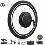 Voilamart 2000W 24" Electric Bicycle Conversion Kit Ebike Motor Cycling Hub Rear Wheel (Thumb Throttle)