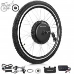 Voilamart 2000W 29" Electric Bicycle Conversion Kit Ebike Motor Cycling Hub Front Wheel (Twist Throttle)