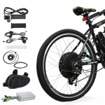 Voilamart Electric Bicycle Kit 26" Rear Wheel 48V 1000W E-bike Conversion Kit, Cycling Hub Motor with Intelligent Controller and PAS System for Road Bike