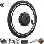 Voilamart Electric Bicycle Kit 26" Rear Wheel 48V 1000W E-bike Conversion Kit, Cycling Hub Motor with Intelligent Controller and PAS System for Road Bike