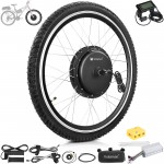 Voilamart 26" 48V 1500W Front Wheel Electric Bicycle Bike Motor Conversion Kit Hub LCD Meter (Twist Throttle)
