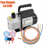 1.8CFM 2 Stage Refrigeration Vaccum Pump Manifold Gauges Air Conditioning R410A