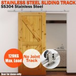 Voilamart Sliding Barn Door Track Hardware Set 2m High Grade Stainless Steel for Home Office Bedroom