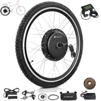 Voilamart 2000W 27.5" Electric Bicycle Conversion Kit Ebike Motor Cycling Hub Rear Wheel with LCD (Twist Throttle)