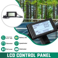 Voilamart 48V Waterproof Electric Bicycle Ebike LCD Display Meter Control Panel