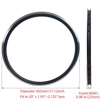 Voilamart 20" bicycle rim Electric bike conversion kit New Alloy Rim 20" 36 Holes Black Fit to 20 "x 1.95"~2.125 " Tires