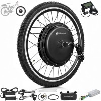Voilamart 20'' 48V 1000W Electric Bicycle Front Wheel Ebike Motor Conversion Kit with LCD Display (Twist Throttle)