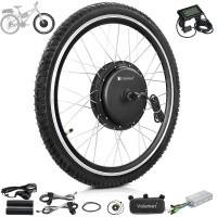 Voilamart 24" Electric Bicycle Motor Conversion Kit Front Wheel E-Bike Cycling Hub 48V 1000W with LCD (Thumb Throttle)