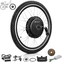 Voilamart 2000W 24" Electric Bicycle Conversion Kit Ebike Motor Cycling Hub Rear Wheel (Twist Throttle)