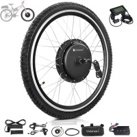 Voilamart 2000W 27.5" Electric Bicycle Conversion Kit Ebike Motor Cycling Hub Front Wheel with LCD (Twist Throttle)