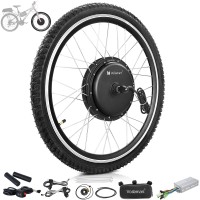 Voilamart 2000W 26" Electric Bicycle Conversion Kit Ebike Motor Cycling Hub Front Wheel (Thumb Throttle)