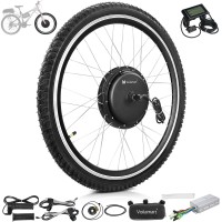 Voilamart 1000W 29" Electric Bicycle Conversion Kit Ebike Motor Cycling Hub Front Wheel with LCD (Twist Throttle)