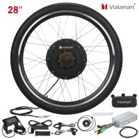Voilamart 28" LCD Electric Bicycle Motor Conversion Kit 48V 1000W Rear Wheel