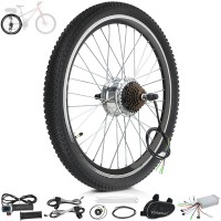 Voilamart 26" 250W Electric Bicycle Rear Wheel Hub Motor Conversion Kit E Bike