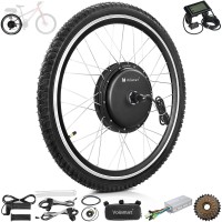 Voilamart 26" Rear Wheel Electric Bicycle Conversion Kit, 48V 1000W E-bike Motor Kit with LCD Display, Intelligent Controller and PAS System, 250W Power Limited for Road Bike