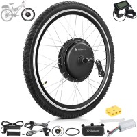 Voilamart 1500W 28" 700C Electric Bicycle Conversion Kit Ebike Motor Cycling Hub Front Wheel with LCD (Twist Throttle)