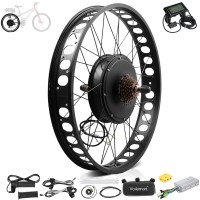 Voilamart 48V 1500W 26" x 4.0 Fat Tire Rear Wheel LCD Electric Bicycle Conversion Kit