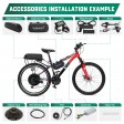 Voilamart 26" Rear Wheel Electric Bicycle Conversion Kit, 48V 1000W E-bike Motor Kit with LCD Display, Intelligent Controller and PAS System, 250W Power Limited for Road Bike