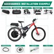Voilamart 20" 48V 1000W Waterproof Electric Bike Bicycle Conversion Kit Rear Wheel LCD