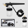 Airbrush Spray Gun Kit 22cc Ink Cup Hose Single Action Air Brush Paint Art Tool