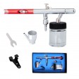 Voilamart Dual Action Airbrush Kit 0.35mm Air Brush Spray Gun Tattoo Art 22cc Ink Cups