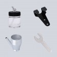 Voilamart Dual Action Airbrush Kit 0.35mm Air Brush Spray Gun Tattoo Art 22cc Ink Cups