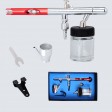 Voilamart Dual Action Airbrush Kit 0.35mm Air Brush Spray Gun Tattoo Art 22cc Ink Cups