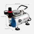 1/6HP Voilamart Air Brush Compressor Airbrush Spray Guns Stencils Hose Art Kit