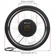 Voilamart 2000W 24" Electric Bicycle Conversion Kit Ebike Motor Cycling Hub Rear Wheel (Thumb Throttle)