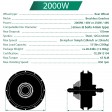 Voilamart 2000W 26" Electric Bicycle Conversion Kit Ebike Motor Cycling Hub Rear Wheel (Thumb Throttle)