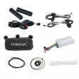 Voilamart 1500W 27.5" Electric Bicycle Conversion Kit Ebike Motor Cycling Hub Frontt Wheel (Thumb Throttle)