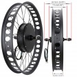 Voilamart 48V 1500W 26" x 4.0 Fat Tire Rear Wheel LCD Electric Bicycle Conversion Kit