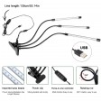 60 LED 3 Head Grow Light Hydroponic Garden Plant Desk 360° Flexible Clip Lamp30W