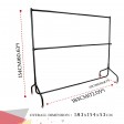 Voilamart 6FT Metal Clothes Rail Stand Heavy Duty Rack Garment Portable Double Rolling 