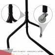 Voilamart 6FT Metal Clothes Rail Stand Heavy Duty Rack Garment Portable Double Rolling 