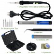 60W Electric Soldering Iron Kit Solder Welding Rework Tool Stand 6 Tips Safe