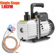 1.8CFM Single Stage 1/4HP Vacuum Pump Manifold Gauges Refrigerant Air Condition