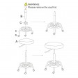 Salon Stool Hairdressing Chair Barber Beauty Swivel Hydraulic Lift PU Equipment