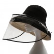 PVC Protective Mask Cap Anti-Fog Saliva Windproof Removable Fishman Hat Brim