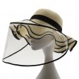 PVC Protective Mask Cap Anti-Fog Saliva Windproof Removable Fishman Hat Brim