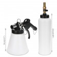 Voilamart Pneumatic Air Brake Bleeder kit Fluid Extractor 4 Adapters Set with Fill Bottle 